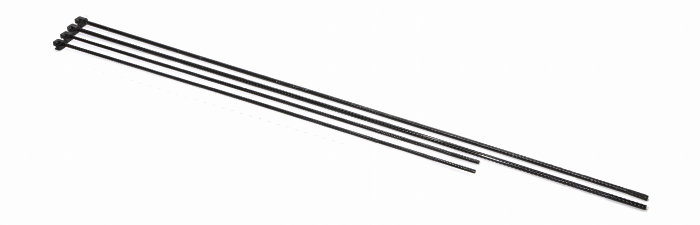 Stagstolpe svart Ø8 mm x 110 cm